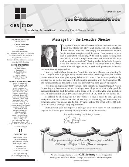 Fall 2011 Newsletter