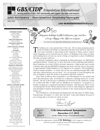 Winter 2009 Newsletter