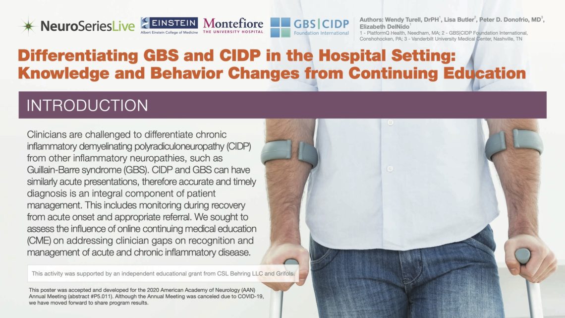 Results from CME Program: Differentiating GBS & CIDP in a Hospital Setting poster
