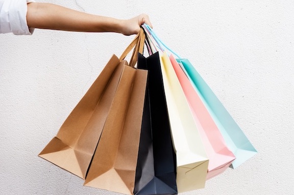 Shopping bags in hand