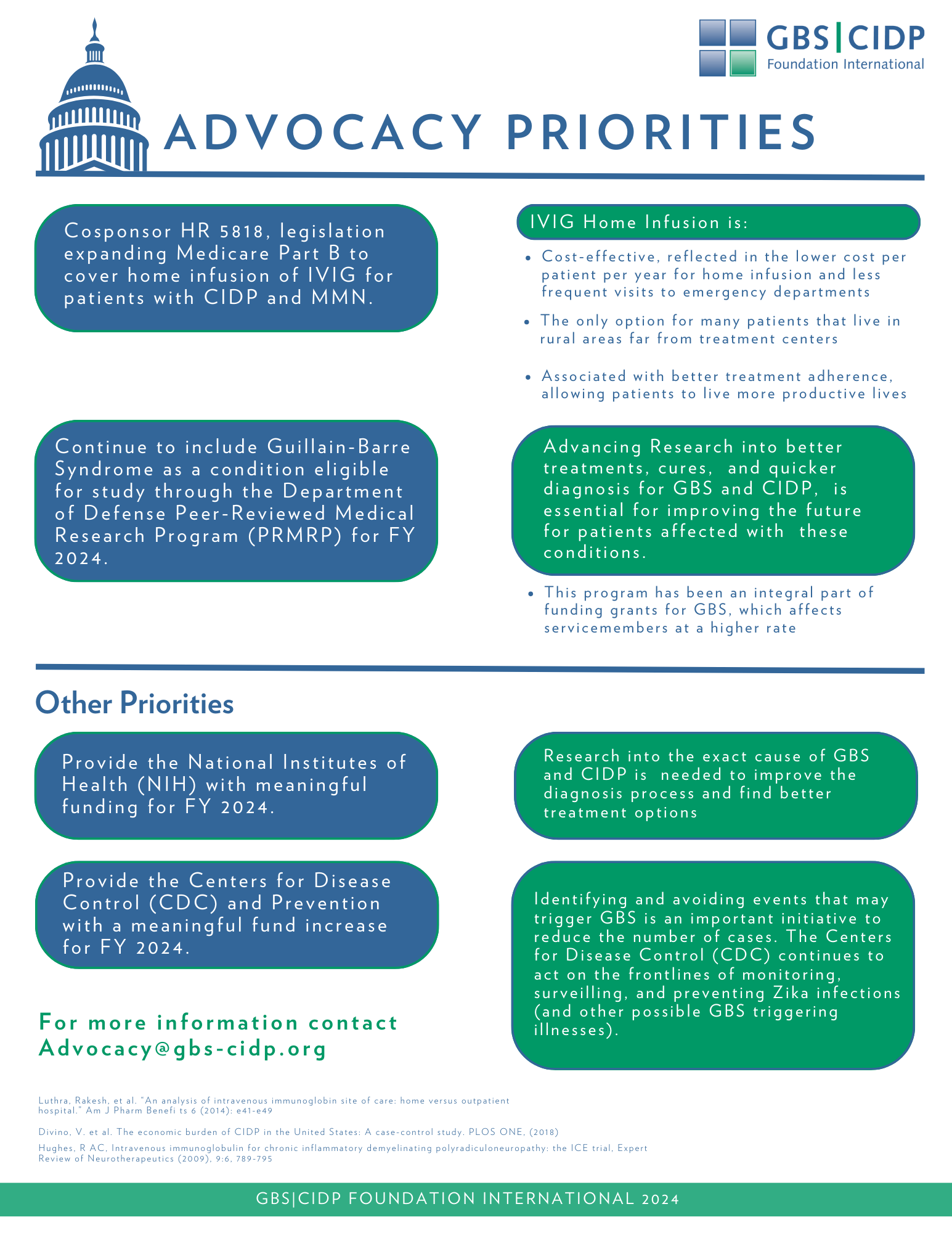 A document that says "advocacy priorities"