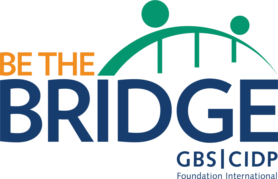 a logo that reads Be the Bridge: GBS CIDP Foundation International